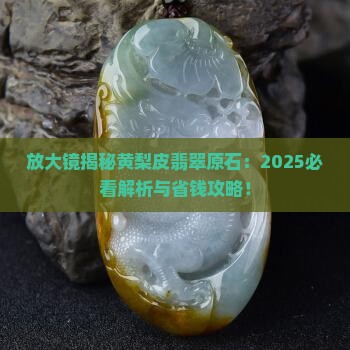 放大镜黄梨皮翡翠原石