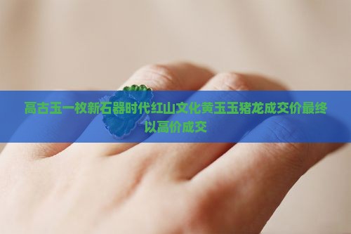 高古玉一枚新石器时代红山文化黄玉玉猪龙成交价最终以高价成交