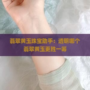 翡翠黄玉珠宝助手：透明哪个翡翠黄玉更胜一筹
