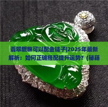 翡翠貔貅可以配金链子