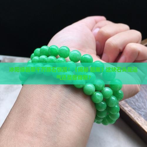 冰阳绿翡翠千万原石