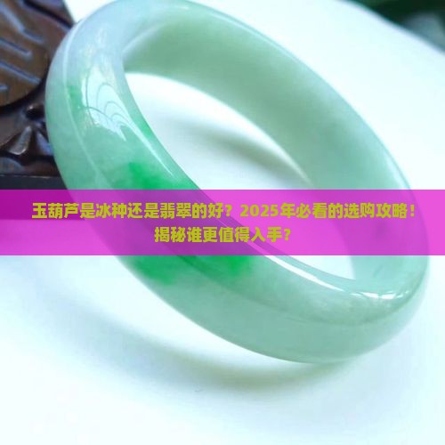 玉葫芦是冰种还是翡翠的好呢