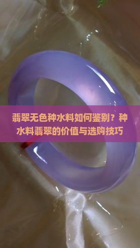 翡翠无色种水料如何鉴别？种水料翡翠的价值与选购技巧是什么？