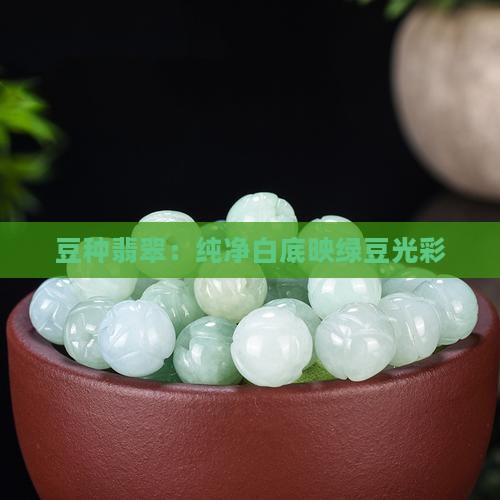 豆种翡翠：纯净白底映绿豆光彩