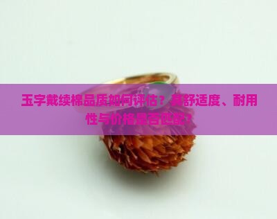 玉字戴续棉品质如何评估？其舒适度、耐用性与价格是否匹配？