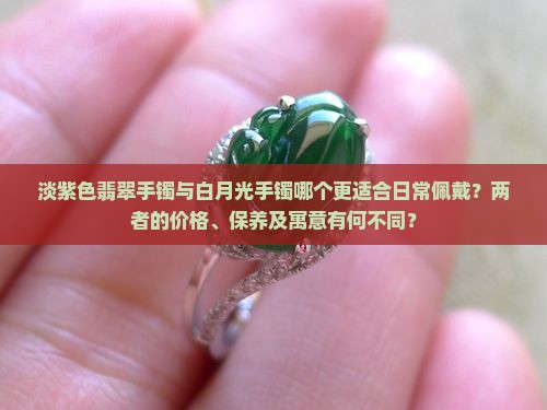 淡紫色翡翠手镯与白月光手镯哪个更适合日常佩戴？两者的价格、保养及寓意有何不同？