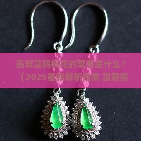 翡翠喜鹊梅花的寓意是什么 翡翠喜鹊梅花的寓意是什么