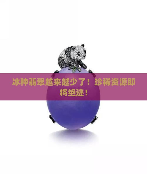 冰种翡翠越来越少了
