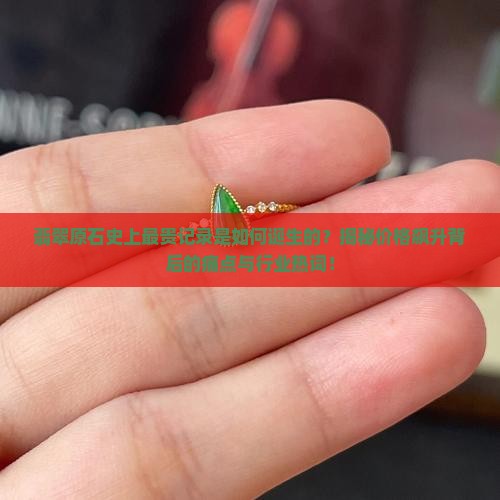 翡翠原石史上最贵记录是如何诞生的？揭秘价格飙升背后的痛点与行业热词！