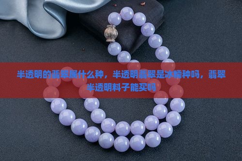 半透明的翡翠属什么种，半透明翡翠是冰糯种吗，翡翠半透明料子能买吗