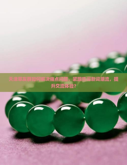 天津翠友群如何解决痛点问题，紧跟热词新词潮流，提升交流体验？