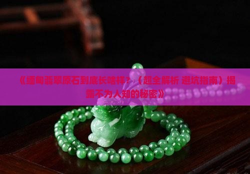 缅甸翡翠原石品种有哪些特点