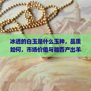 冰透的白玉是什么玉种，品质如何，市场价值与能否产出羊脂玉材质解析