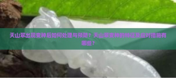 天山翠出现变种后如何处理与预防？天山翠变种的特征及应对措施有哪些？
