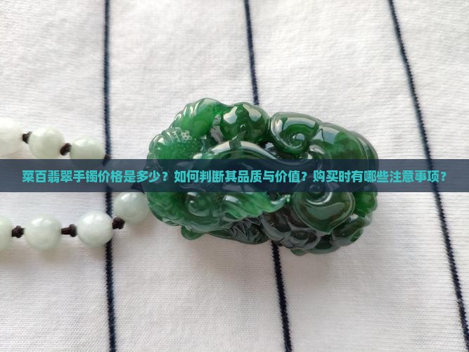 菜百翡翠手镯价格是多少？如何判断其品质与价值？购买时有哪些注意事项？