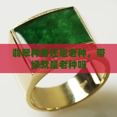 翡翠是不是带绿就是老种