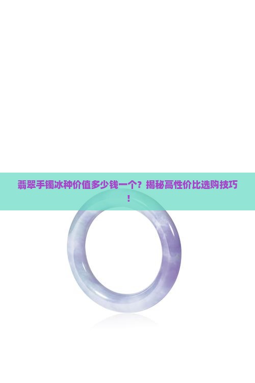 翡翠手镯冰种价值多少钱一个