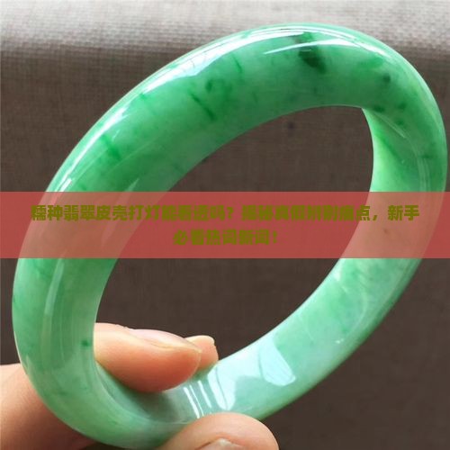 糯种翡翠皮壳打灯
