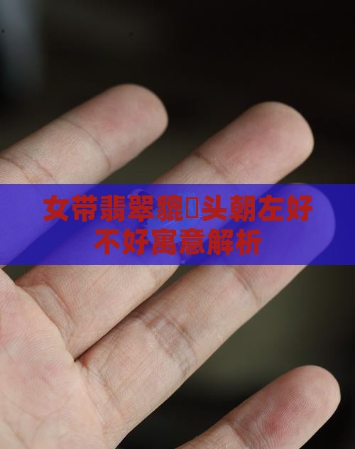 女带翡翠貔恘头朝左好不好寓意解析