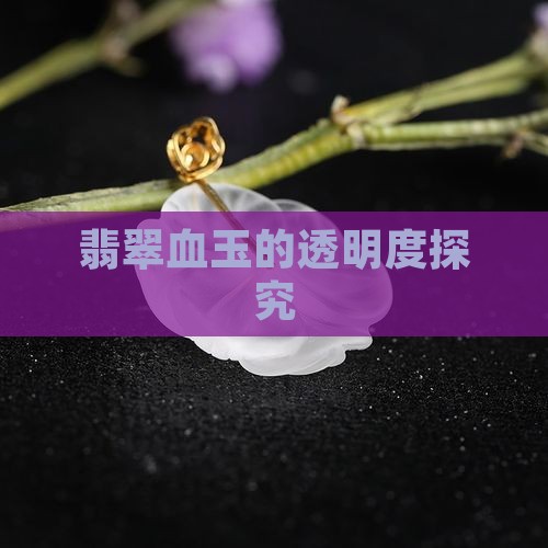 翡翠血玉的透明度探究