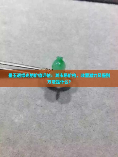 墨玉透绿光的价值评估：其市场价格、收藏潜力及鉴别方法是什么？