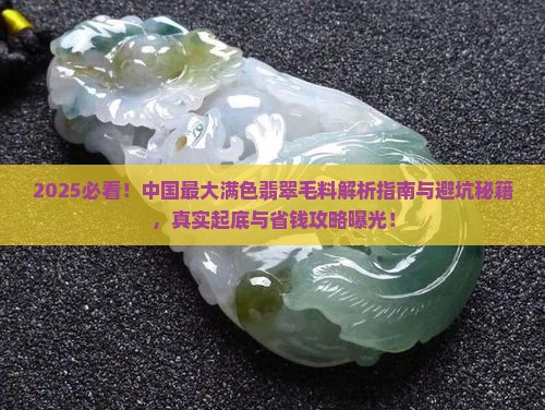 中国最大的满色翡翠毛料