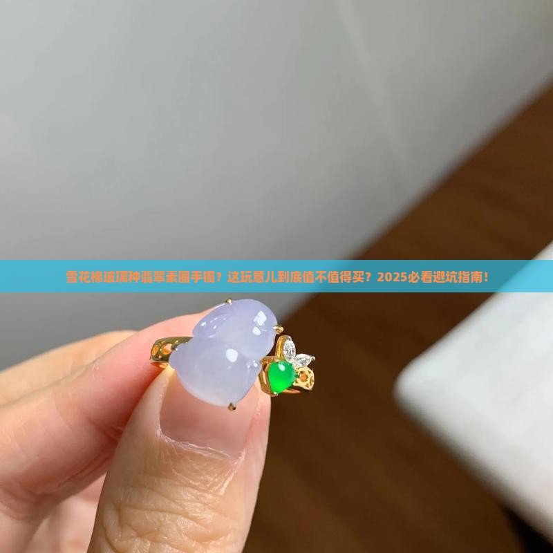 雪花棉玻璃种翡翠素圈手镯