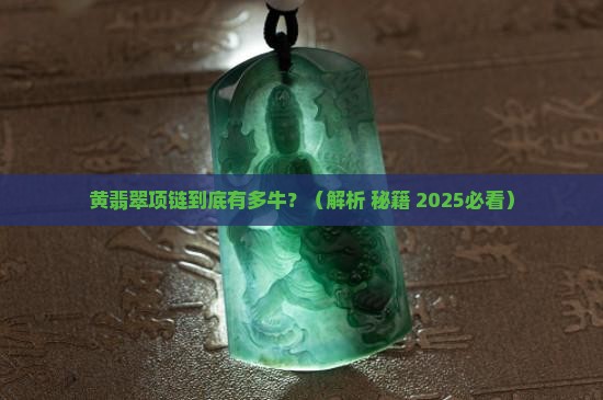 黄翡翠项链的寓意和象征