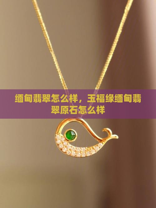 玉福缘缅甸翡翠原石怎么样