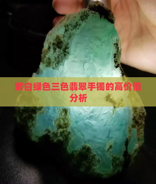 紫白绿色的翡翠镯子