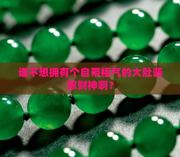 带大肚翡翠财神