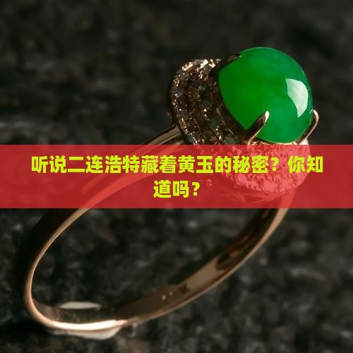 二连浩特有黄玉吗