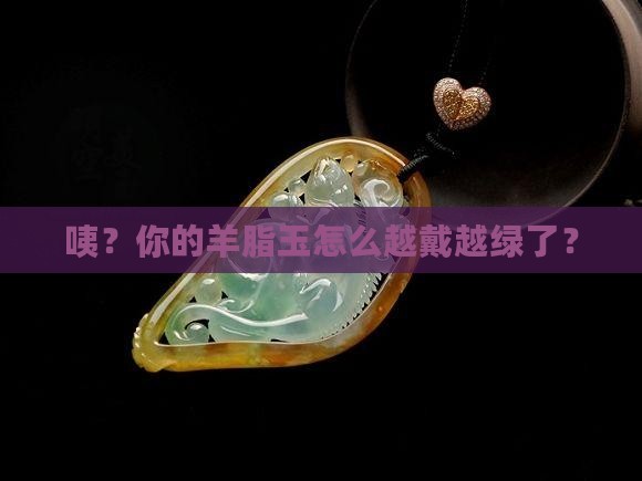 羊脂玉为什么越戴越绿