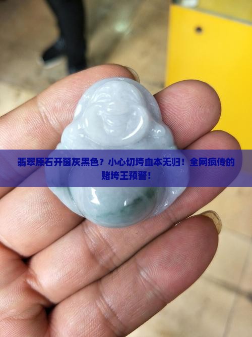 翡翠原石开窗灰黑色
