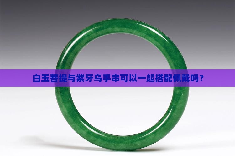 白玉菩提与紫牙乌手串可以一起搭配佩戴吗？