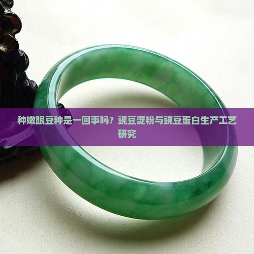 种嫩跟豆种是一回事吗？豌豆淀粉与豌豆蛋白生产工艺研究