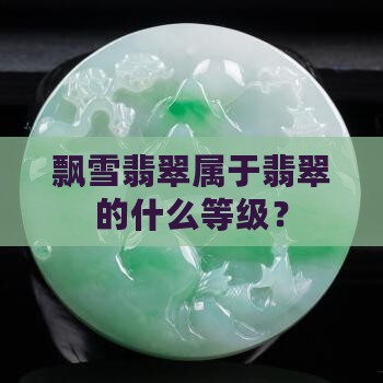 飘雪翡翠属于翡翠的什么等级？