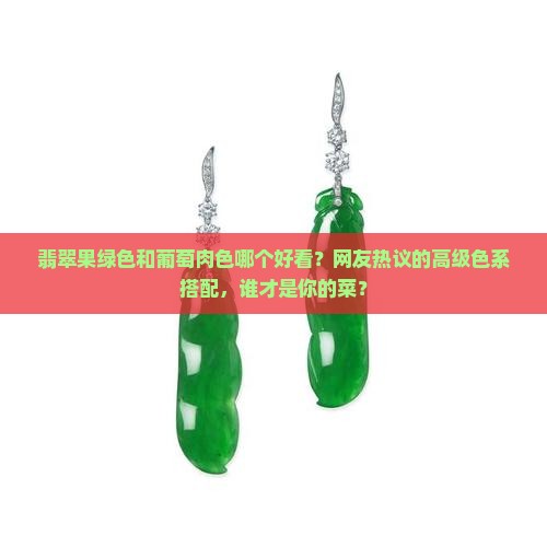 翡翠果绿色和葡萄肉色哪个好看？网友热议的高级色系搭配，谁才是你的菜？