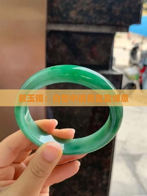 碧玉镯：白皙中透着盈盈绿意