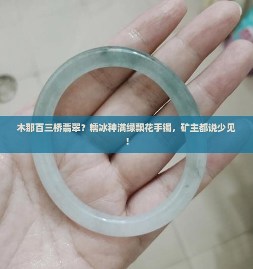 木那百三桥翡翠？糯冰种满绿飘花手镯，矿主都说少见！