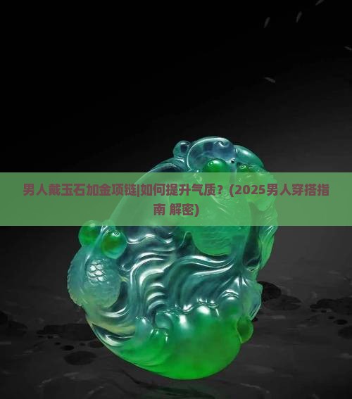 男人戴玉石加金项链