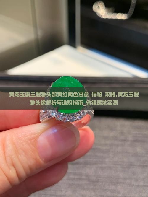 黄龙玉霸王貔貅头部黄红两色寓意