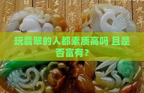 玩翡翠的人都素质高吗 且是否富有？