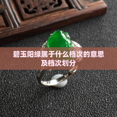 碧玉阳绿属于什么档次的意思及档次划分