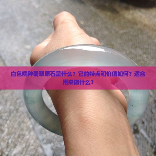 白色糯种翡翠原石是什么？它的特点和价值如何？适合用来做什么？