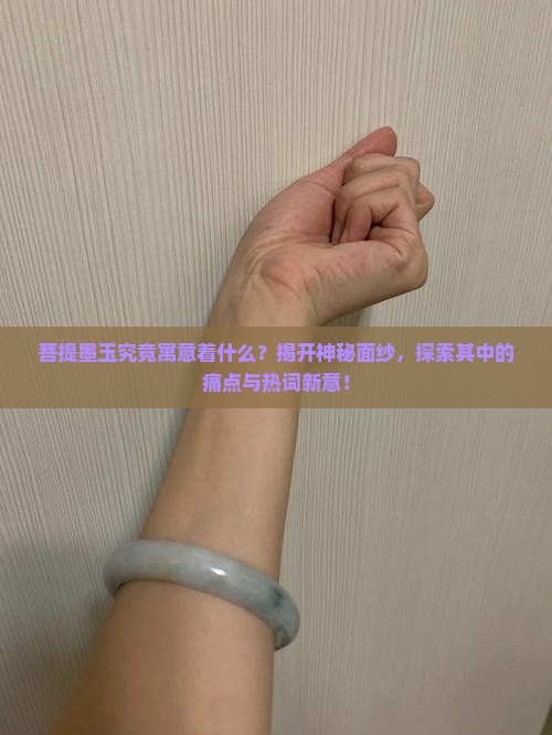 菩提墨玉究竟寓意着什么？揭开神秘面纱，探索其中的痛点与热词新意！