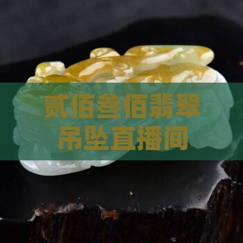 贰佰叁佰翡翠吊坠直播间