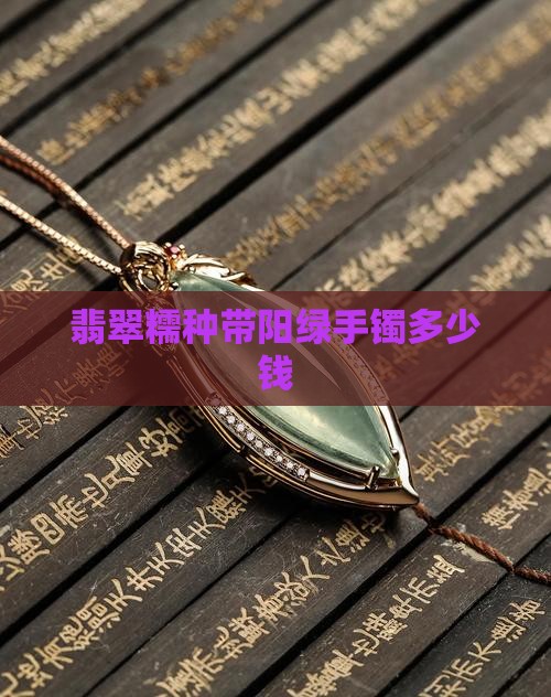 翡翠糯种带阳绿手镯多少钱