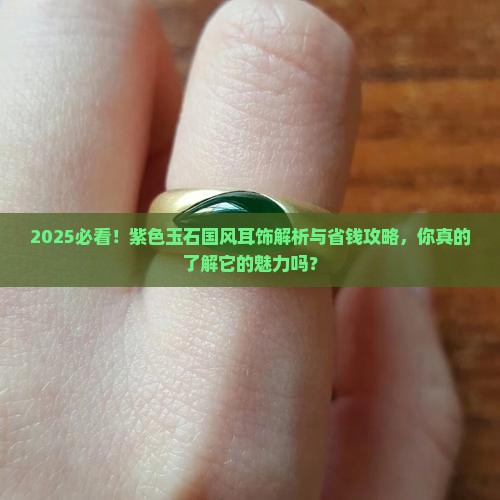 紫色玉石国风耳饰