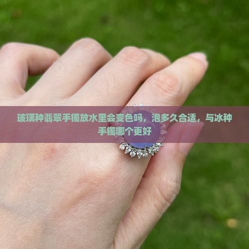玻璃种翡翠手镯放水里